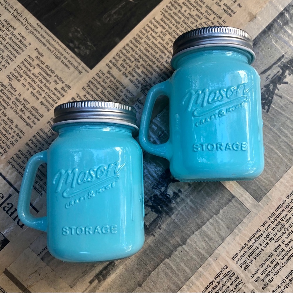 MASON CRAFT SET OF 2 SALT PEPPER SHAKER MILK GLASS - Picture 5 of 16